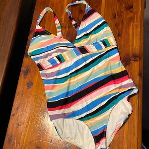 Anne Cole Striped One Piece Swimsuit